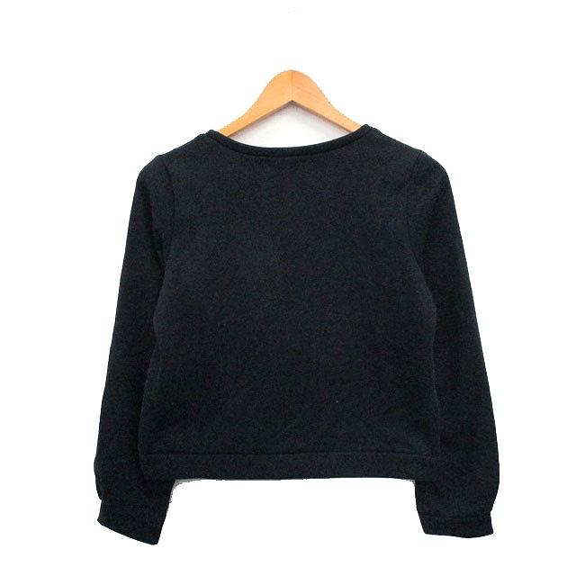 インデックス INDEX カットソー Tシャツ 長袖 ビジュー 裏起毛 M