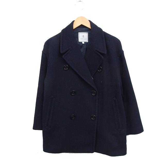 【美品】LOEFF ロエフ　ピーコート　ウール　ネイビー　紺色　サイズ0 美品】LOEFF ロエフ ピーコート ウール ネイビー 紺色 サイズ0 美品