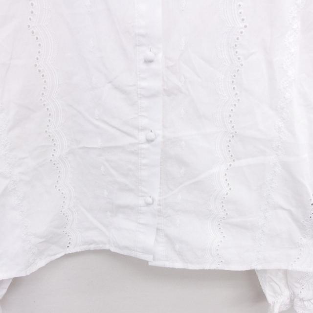 ZARA（ザラ） シャツ ブラウス フリルカラー 刺? 薄手 綿 コットン 