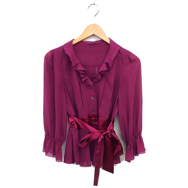 シトラスノーツ CITRUS nOTES フリル シャツ ブラウス シフォン  