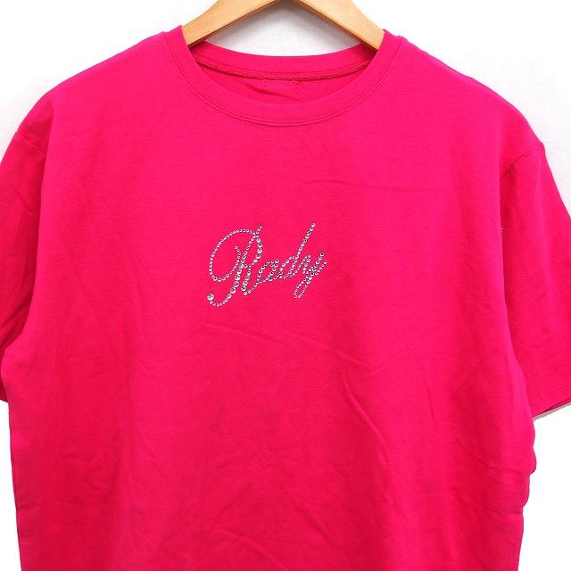 レディ Rady ロゴ ラインストーン Tシャツ カットソー 半袖 丸首