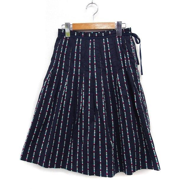 ローラアシュレイ LAURA ASHLEY ドットストライプ タック プリーツ