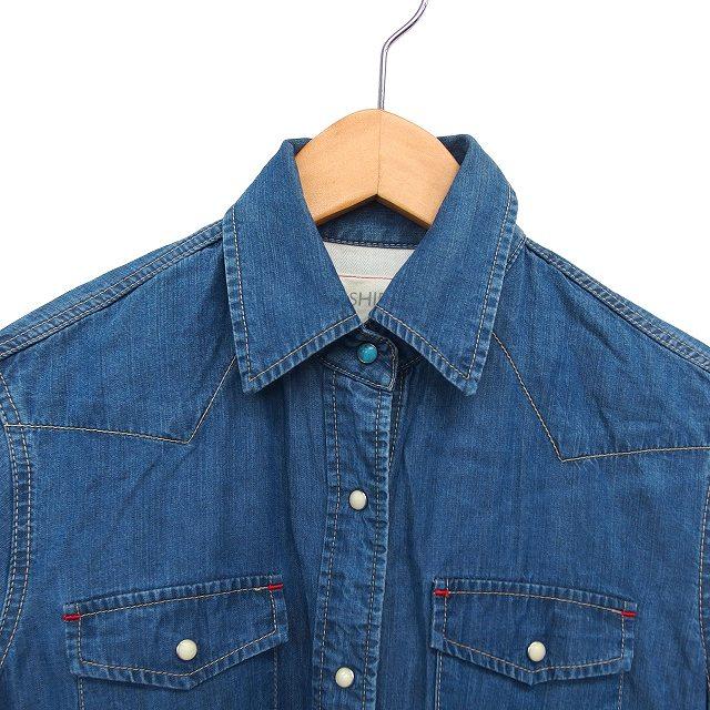 シップス SHIPS STANDARD ロング シャツ ブラウス デニム