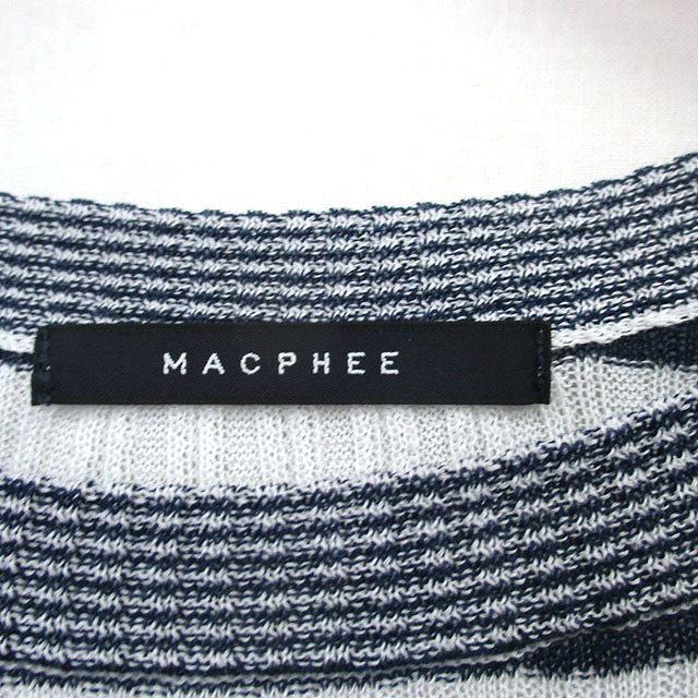 トゥモローランド　MACPHEE 半袖Tシャツ　ボーダー　ホワイトブラック　S Tomorrowland MACPHEE / トゥモローランドマカフィー | コットン