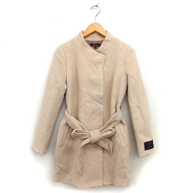 未使用品 リエンダ rienda タグ付き スタンドカラー コート ミドル 