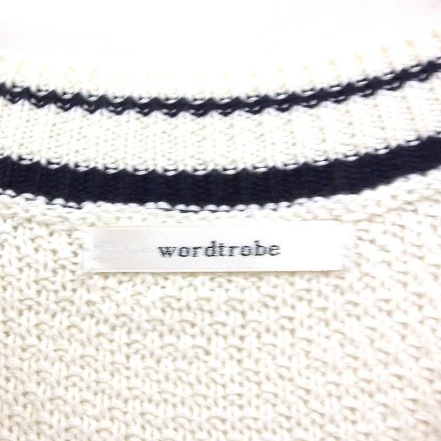 ワードトローブ Wordtrobe ニット ベスト Vネック ノースリーブ ケーブル編み F アイボリー /FT27 レディース |  | 02