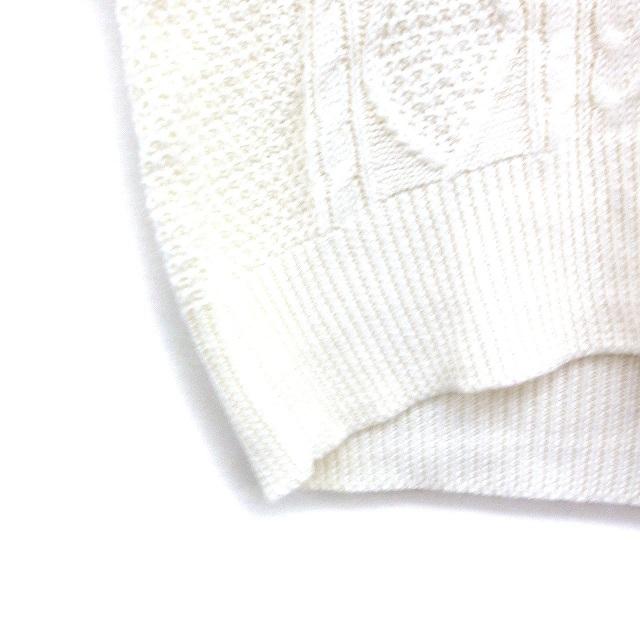 ワードトローブ Wordtrobe ニット ベスト Vネック ノースリーブ ケーブル編み F アイボリー /FT27 レディース |  | 04