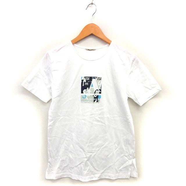 アクアスキュータム AQUASCUTUM ロゴプリント カットソー Tシャツ  