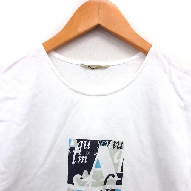 アクアスキュータム AQUASCUTUM ロゴプリント カットソー Tシャツ 
