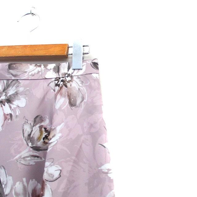 ジャスグリッティー JUSGLITTY フレア スカート ロング 花柄 2 ピンク