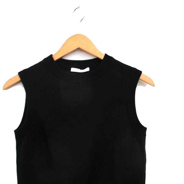 スローン SLOANE ニット ベスト コットン シンプル 1 ブラック 黒