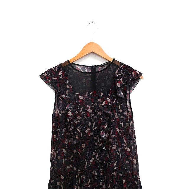 タラジャーモン TARA JARMON ワンピース 半袖 ロング フリル シルク 花