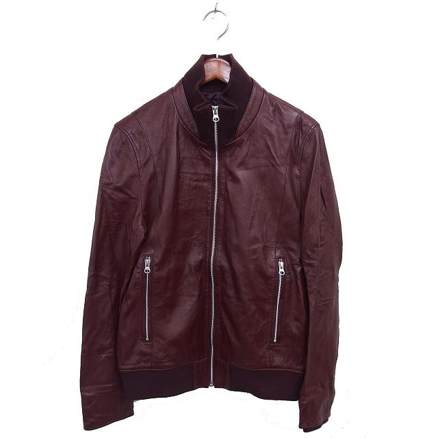 RAGEBLUE（レイジブルー） レザー シングルライダース ジャケット リブ