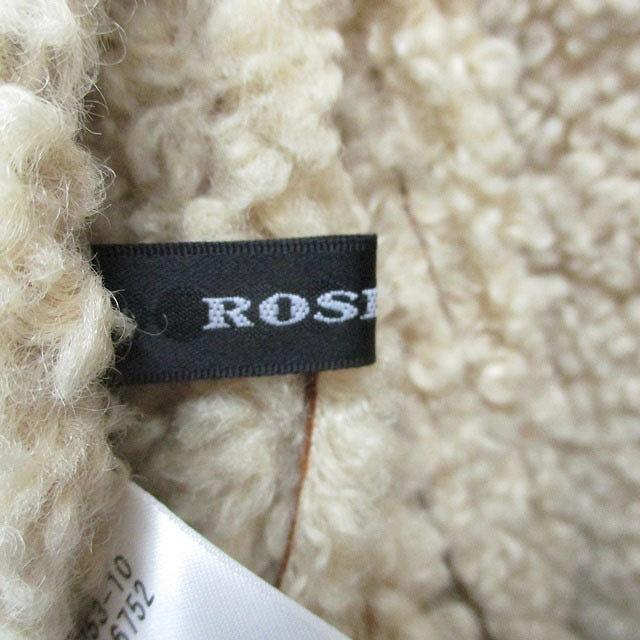 ローズバッド ROSE BUD フェイクムートン コート ノーカラー ロング 