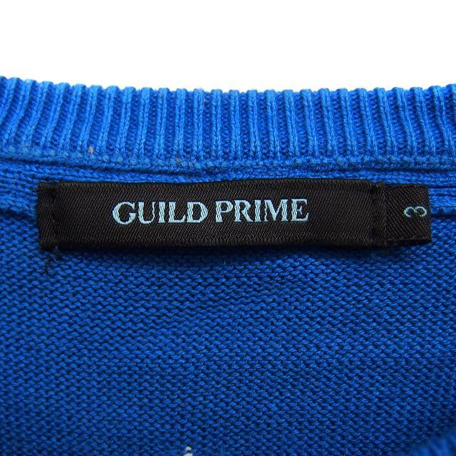 ギルドプライム GUILD PRIME スター柄 ニット セーター クルーネック 