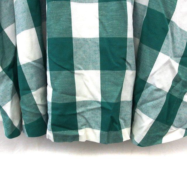 レッセパッセ LAISSE PASSE チェック フレア ワンピース ロング リボン