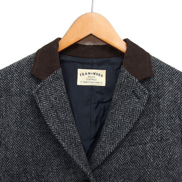 未使用級✨23SS✨フレームワーク TWEEDショートコート ヘリンボーン 38 未使用級✨23SS✨フレームワーク TWEEDショートコート ヘリンボーン 38
