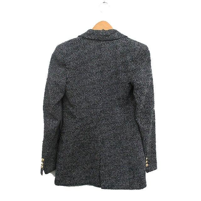 サラ ZARA ザラ テーラードジャケット ブレザー ツイード XS ブラック
