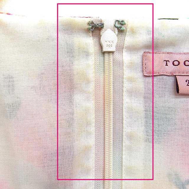 トッカ TOCCA フラワープリント フレア ワンピース ノースリーブ 