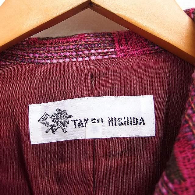 タケオ ニシダ TAKEO NISHIDA ツイード ジャケット オープンカラー