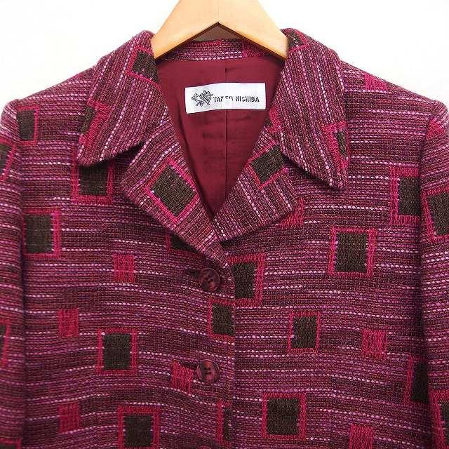 タケオ ニシダ TAKEO NISHIDA ツイード ジャケット オープンカラー