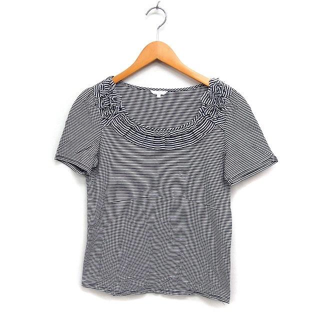 トゥービーシック TO BE CHIC ボーダー柄 カットソー 半袖 フリル