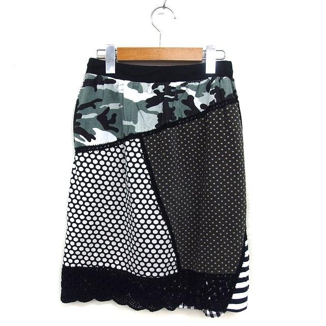 アルベロベロ パッチワーク スカート フレア ミモレ丈 アルベロベロ ALBEROBELLO olleborebla パッチワーク スカート