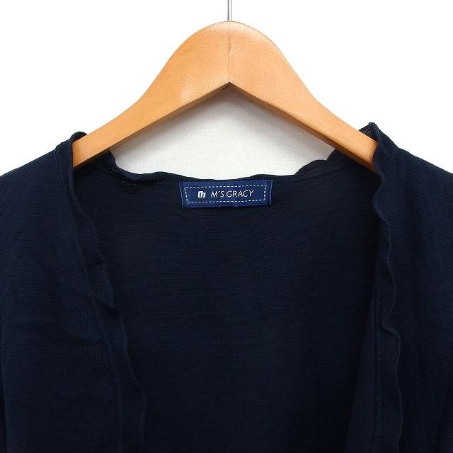 エムズグレイシー M'S GRACY ニット ボレロ コットン混 リボン