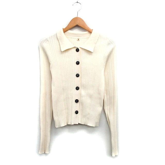 シールームリン Soft Bumpy Knit Holeカーディガン ホワイト Searoomlynn Soft Bumpy Knit Holeカーディガン - メルカリ