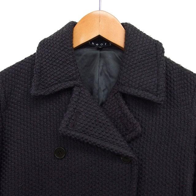 theory（セオリー） ピーコート Pコート ダブル スリット ミディ丈