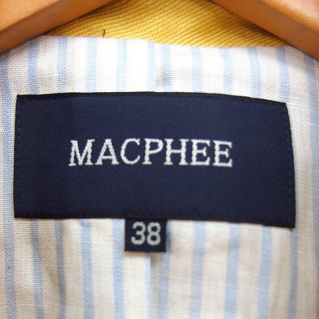 MACPHEE ストライプジャケッ36 マカフィー MACPHEE トゥモローランド リネン ダブル ジャケット