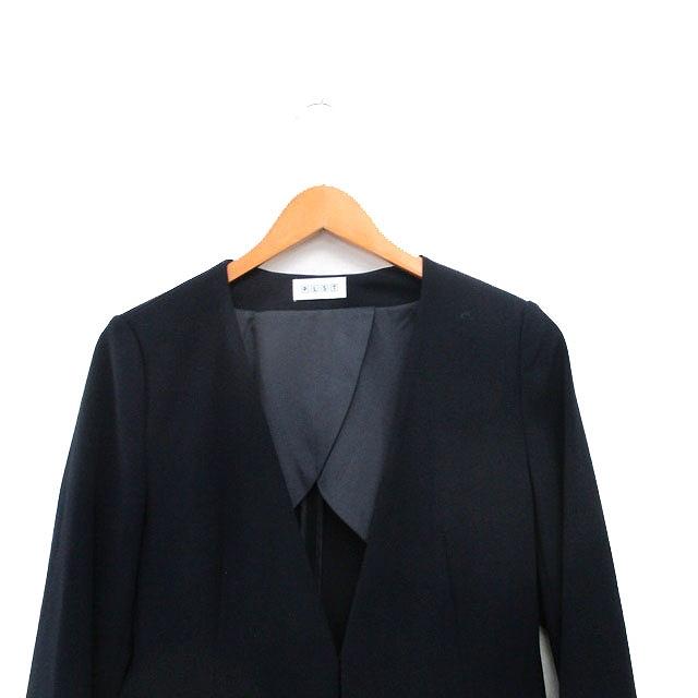 プラステ PLST ノーカラージャケット シンプル M ネイビー 紺 /KT15