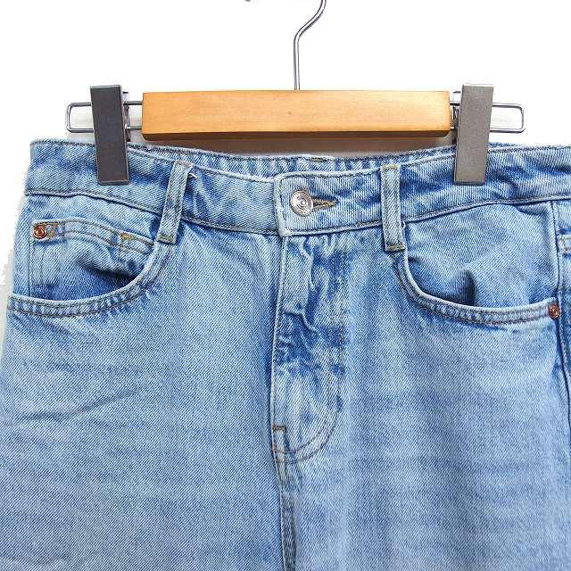 ZARA（ザラ） デニム ジーンズ ストレート ウォッシュ加工 ジップ