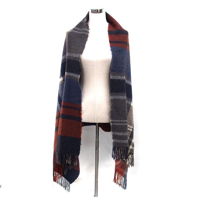 ネイビー オレンジマフラー Vivienne Westwood ウールマフラー