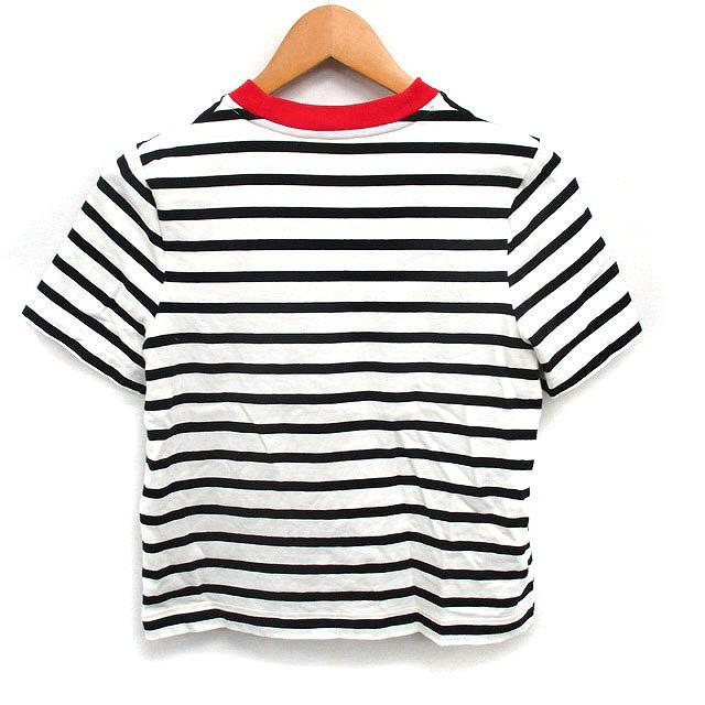 コス COS ボーダー Tシャツ カットソー 半袖 丸首 コットン 綿 XS 