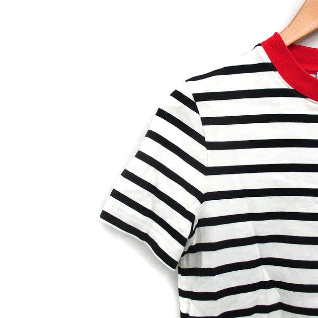 コス COS ボーダー Tシャツ カットソー 半袖 丸首 コットン 綿 XS 