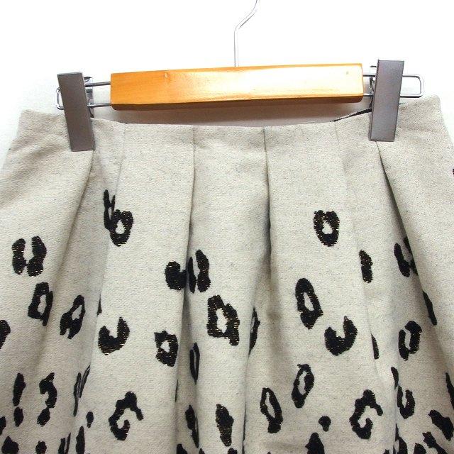 未使用品 アナイ ANAYI タグ付き レオパード柄 ジャガード スカート