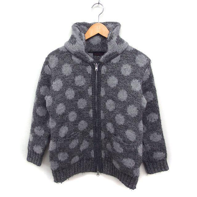 アンダーカバー UNDERCOVER ドット柄 ジップアップ ニット ジャケット