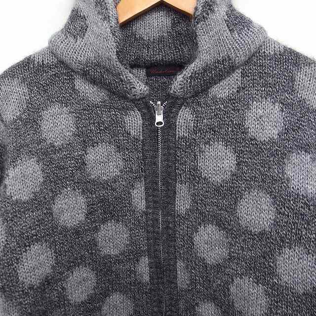 アンダーカバー UNDERCOVER ドット柄 ジップアップ ニット ジャケット