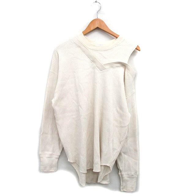 クラネ CLANE リブ ニット セーター 長袖 ショルダーカット コットン 1