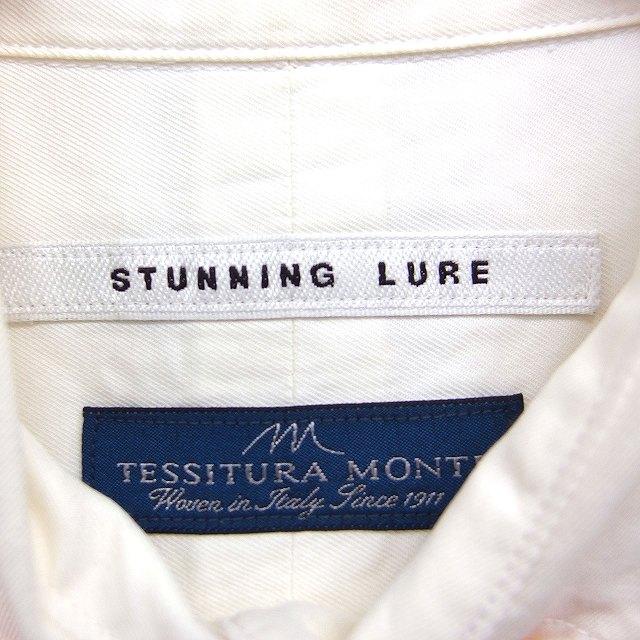 新品未使用　スタニングルアー オーバーサイズ白シャツ スタニングルアー STUNNING LURE ロングスリーブ シャツ 無地 コットン