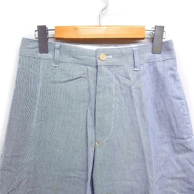 ズッカ zucca コットン ストライプ ワイドパンツ M グレー 灰 /FT27 