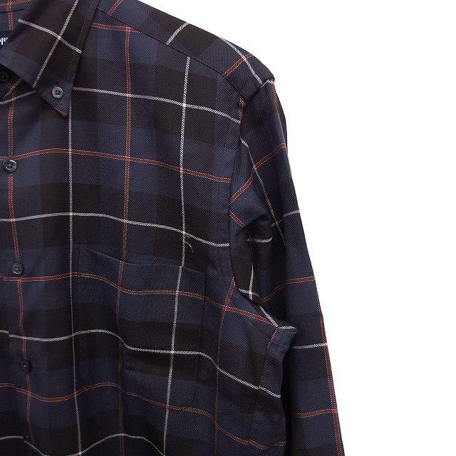 アクアスキュータム AQUASCUTUM ウール チェック柄 ボタンダウン