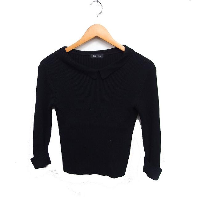 バーニーズニューヨーク BARNEYS NEW YORK 衿付き リブ ニット 