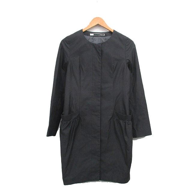 サカヨリ sakayori ノーカラー コート ロング コットン シンプル 