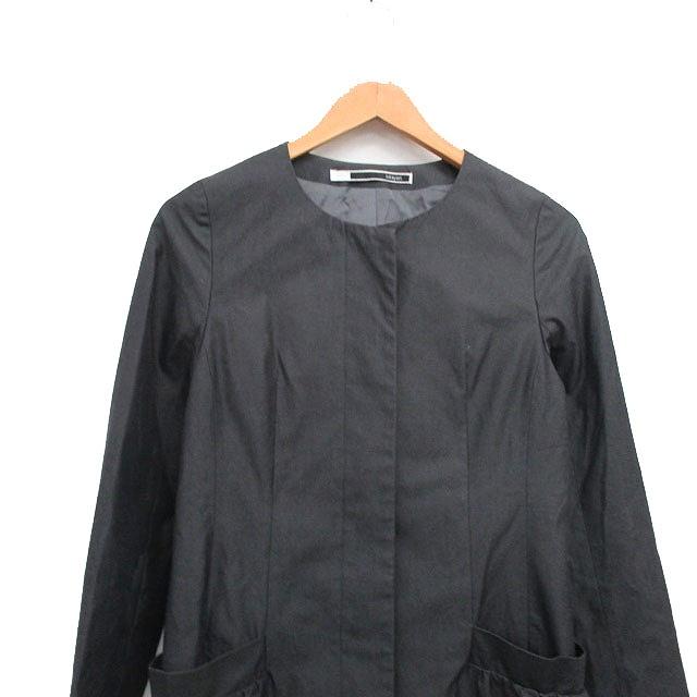 サカヨリ sakayori ノーカラー コート ロング コットン シンプル 