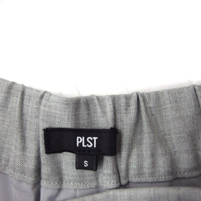 プラステ PLST ワイド パンツ サイド切替 フルレングス S ライトグレー