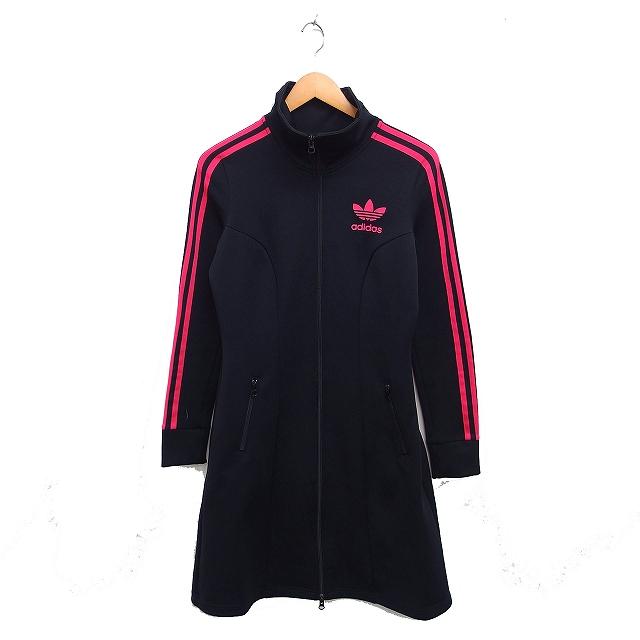 adidas（アディダス） ジャージ ワンピース フレア 長袖 ひざ丈 M