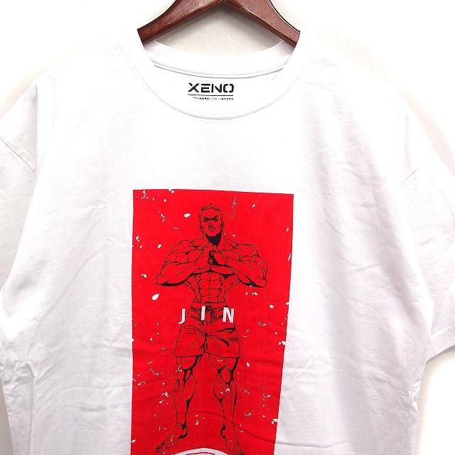 ゼノ XENO × 刃牙 コラボ Tシャツ 半袖 丸首 コットン 綿 S ホワイト