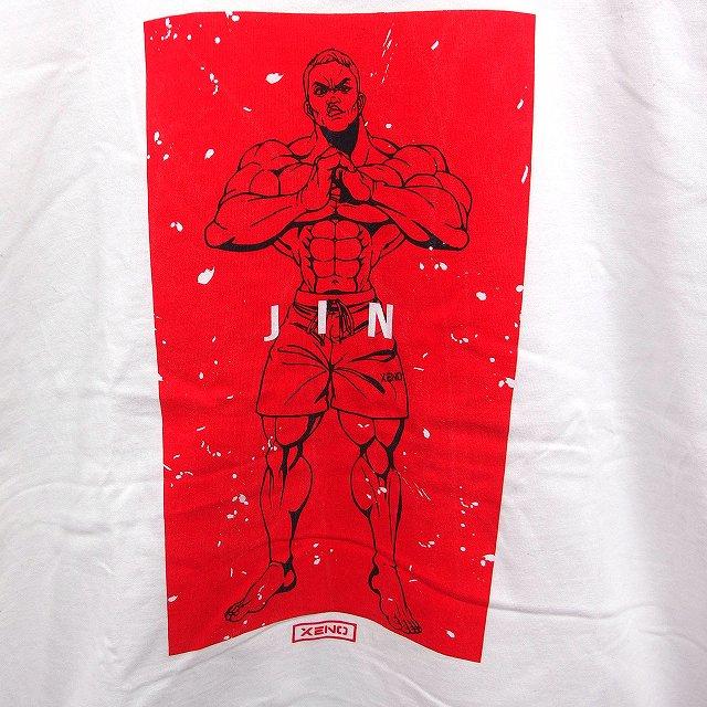 ゼノ XENO × 刃牙 コラボ Tシャツ 半袖 丸首 コットン 綿 S ホワイト